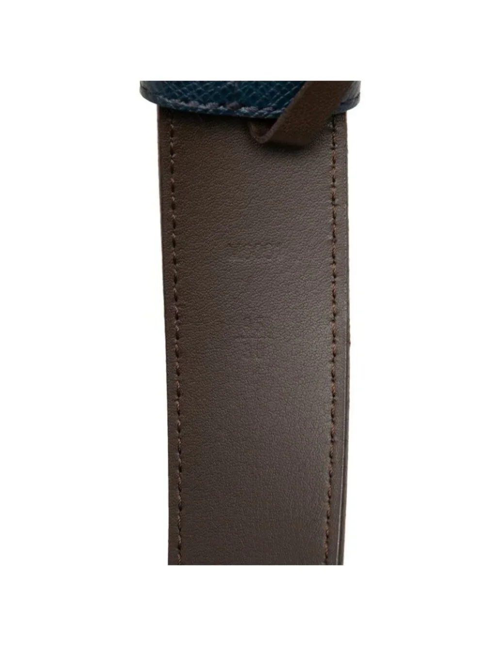 Louis Vuitton 95 36 Navy Brown Leather 1- Belt